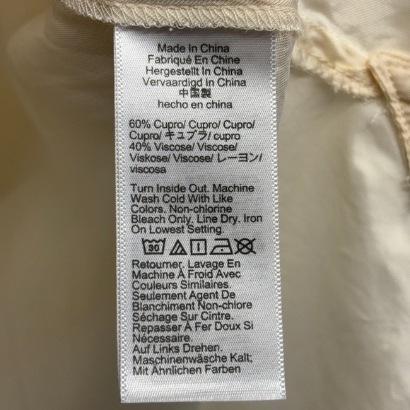 J Crew Classic Jeweled Button Down Blouse 8 Cream Sheer HOL 23 Mandarin Collar - Picture 4 of 7